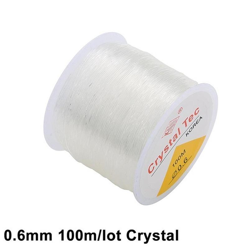 100M/Roll Plastic Crystal DIY Beading Stretch Cords Elastic Line Jewelry Making Supply Wire String Jeweleri Thread String Thread
