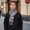 Autumn and Winter New Men's Imitation Cashmere Scarf Student Scarf Warm British Plaid Versatile Trendy Men's Scarf