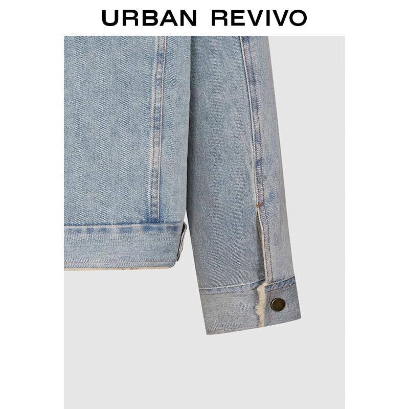 UR2025 Men's Casual Winter Color-block Denim Jacket