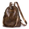 Damen-Rucksack aus weichem Leder, Retro, multifunktionaler Reiserucksack
