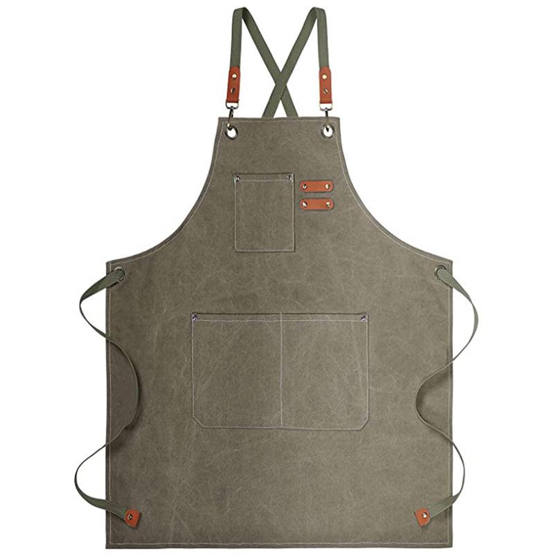 Art Studio Cross-Border Long Smock Apron, Oil & Watercolor Painting Canvas Apron