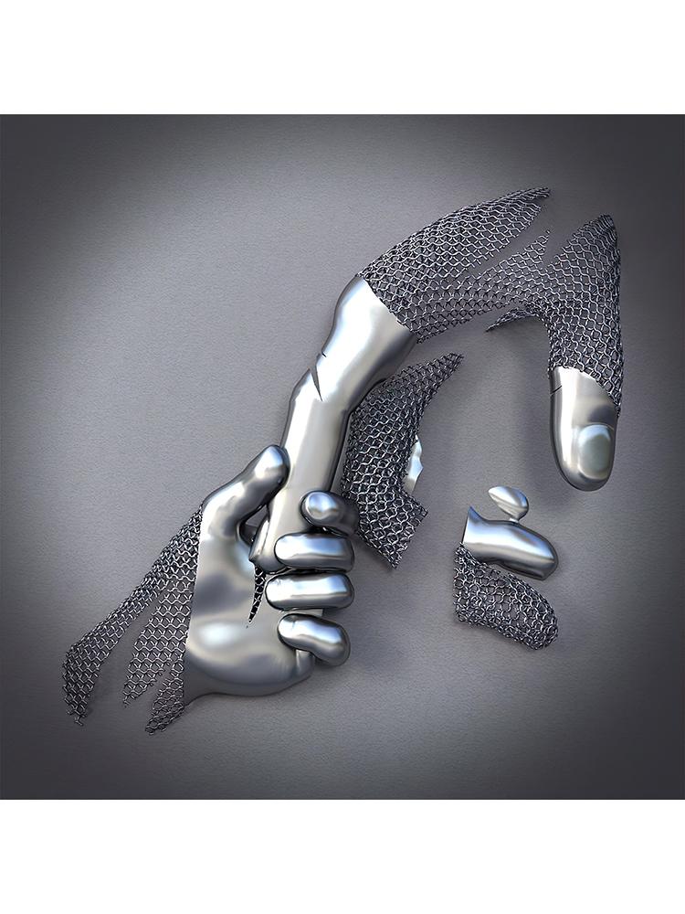 

Абстрактная металлическая фигурка, статуя, постеры, принты, картина на холсте, романтический поцелуй, настенные художественные фотографии, современный декор для гостиной, Куадрос 50x50cm No Frame