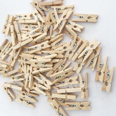 Petites pinces en bois naturel pour le rangement et les photos (2.5~7.3cm)
