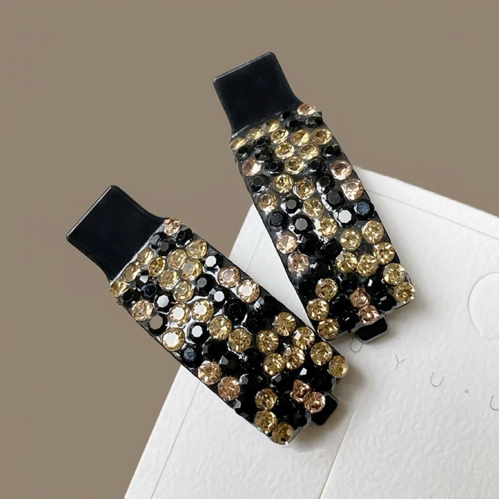 1/2/4Pcs Sparkling Crystal Stone Braided Hair Clips for Women Gift Wedding Party Hair Accessories Hair Barrette with Rhinestones