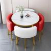 Modern Reception & Meeting Table Set: Office & Leisure Round or Square Dining Table with Chairs.