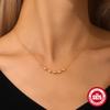 S925 Sterling Silver Niche Design High-End Sliding Silver Bead Necklace Women'S Versatile Temperament Collarbone Chain Jewelry