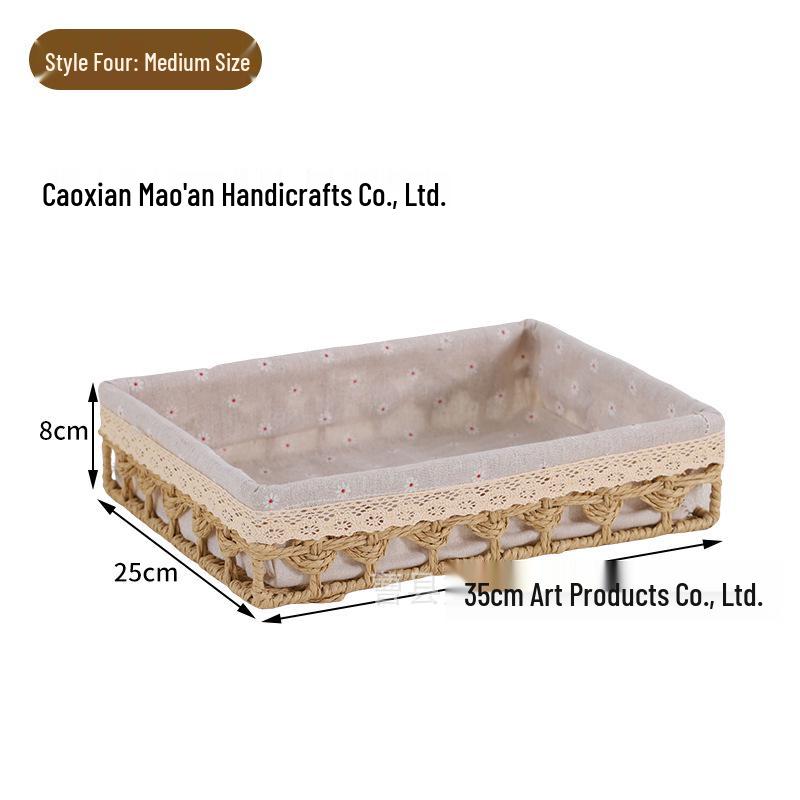 In-Stock Paper Rope Woven Storage Basket - Ideal for Miscellaneous Item Organization