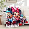 1pc Flannel Bedding Throw Blanket - Cute Mickey Mouse and Minnie Mouse Pattern, Great for Sofa
