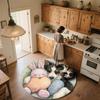 Plush Dog,Round Area Rug,Carpet Rug for Living Room Bedroom Sofa Playroom Decor,Non-slip Floor Mat