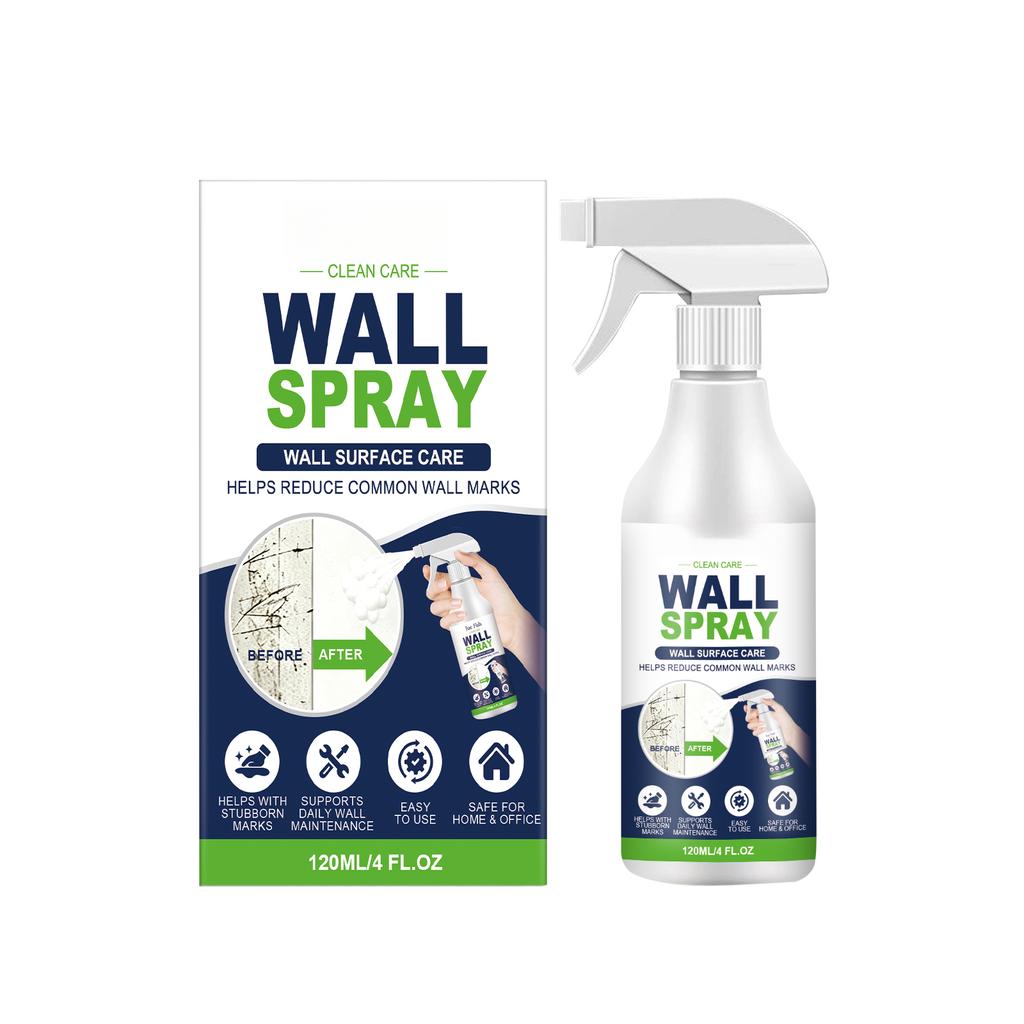 Wandflächenreiniger Spray zum Entfernen von Wachsmalstift Bleistift Fett Schmutz und Kratzern Mehrzweck Wandfleckenentferner mit praktischer Sprühformel 120ml