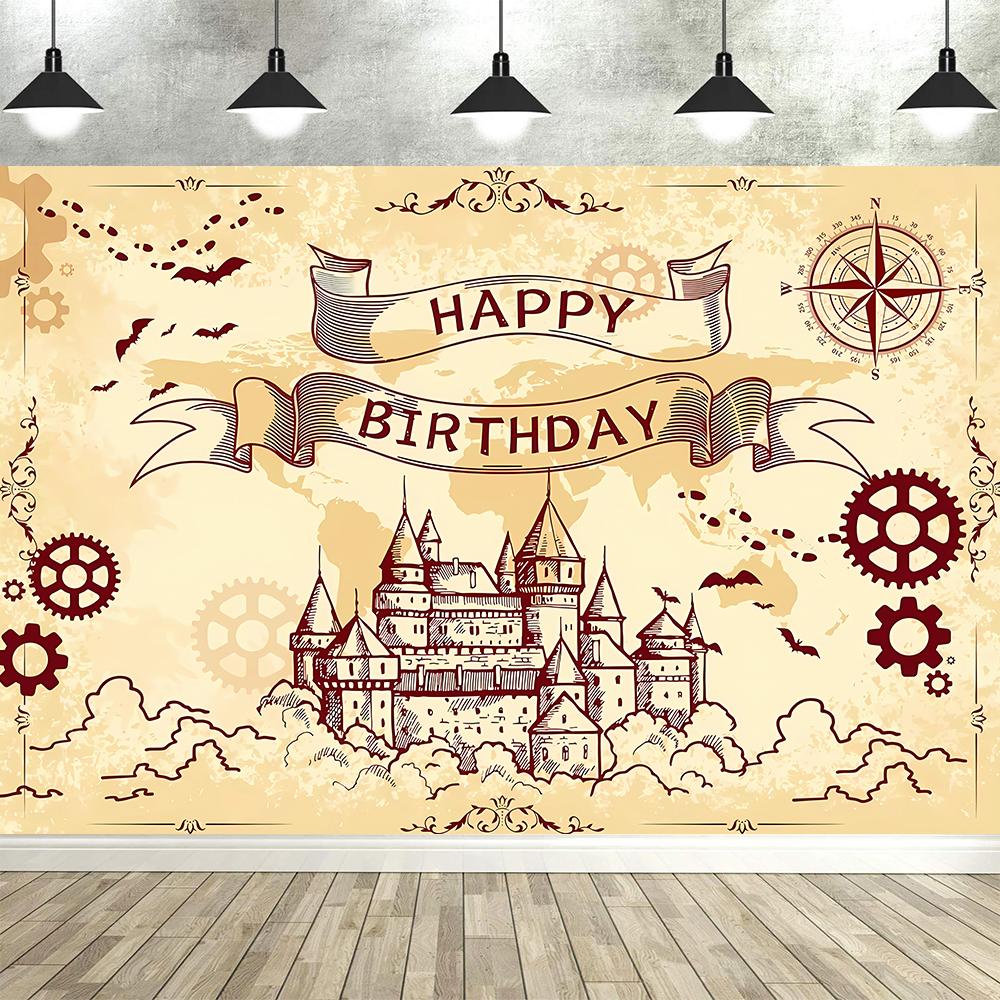 Background with Magical Magician Hat Design for Parties, Adult and Children's Party Decoration, Photography Background