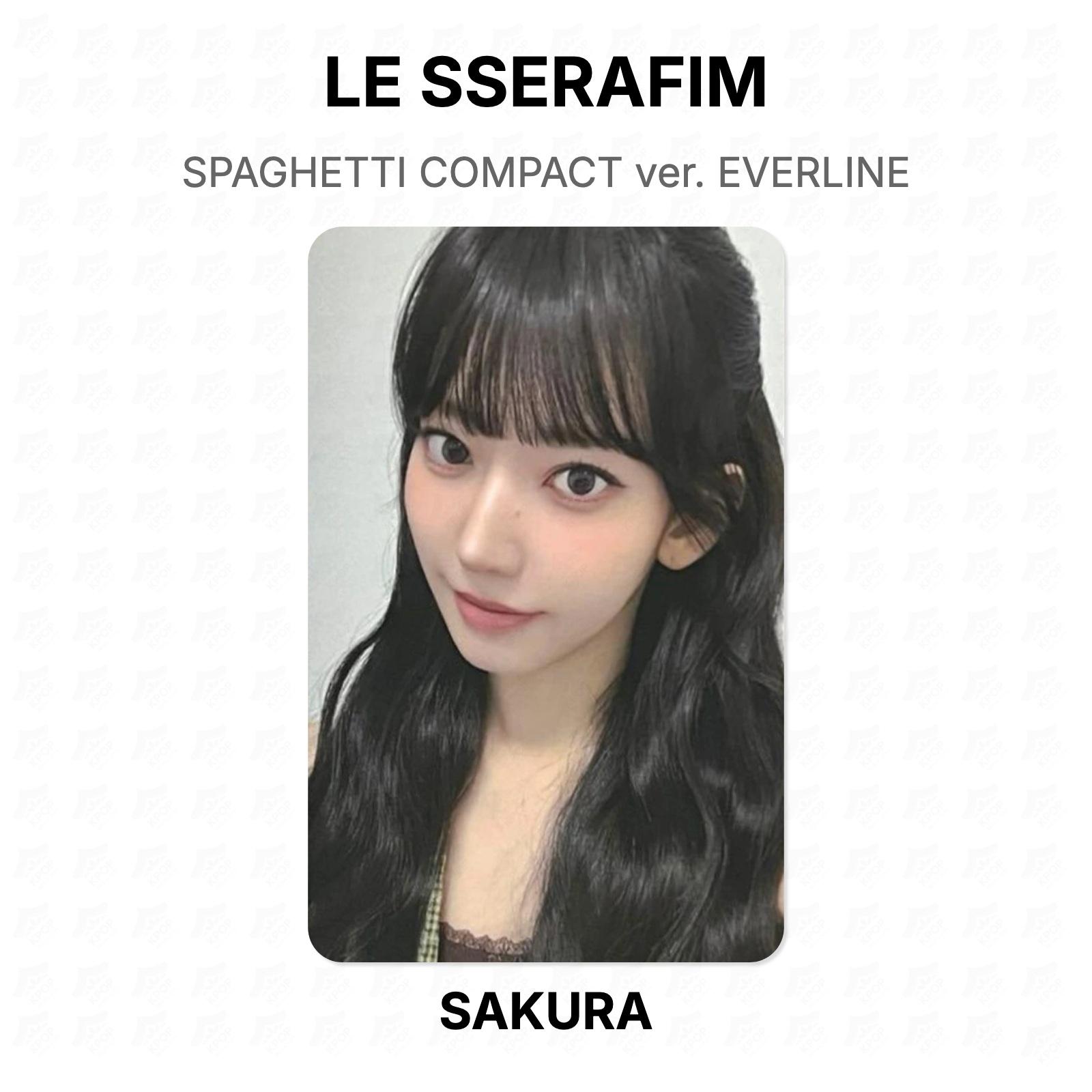 LE SSERAFIM SPAGHETTI COMPACT ver. EVERLINE Official Photocard SAKURA