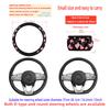 3PC Car steering wheel cover without inner ring, butterfly car interior steering wheel handle cover, handbrake gear shift cover