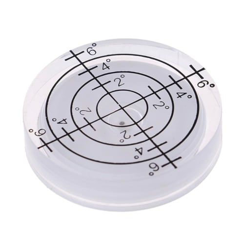 4-Pack Round Mini Level, High-Precision, Compact, 32mm, with Graduated Measuring Tube, for Level Calibration, Analog, Inclination Measurement, Scale,