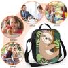Poster With Sloth Insulated Lunch Box Leakproof Portable Lunch Bags with Adjustable Shoulder Strap Reusable Cooler Tote Bag