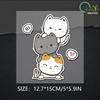 Three Kittens Folding Cat Cartoon Water-Repellent Car Sticker Electric Car Decorative Scratch-Blocking Sticker Cartoon Sticker