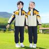 Children's Three-Piece School Uniform Set: Windbreaker for Spring & Autumn, Detachable, Winter-Ready, Thickened for Kindergarten.