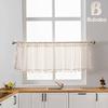 Bu Baba American Hollow Tassel Gauze Curtain for Bedroom Bay Window or Door, Finished Short Curtain.
