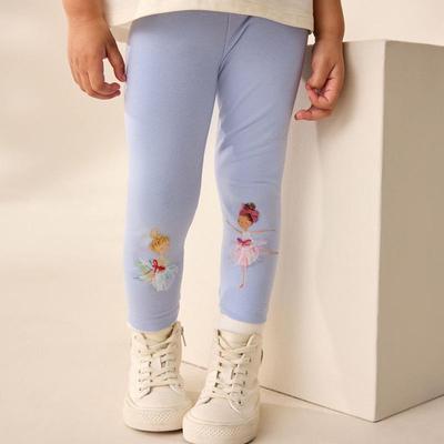 Girls' Knit Cotton Leggings - Lightweight Spring/Autumn Pants for Babies and Kids