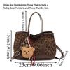 Retro Leopard Print Crossbody Bag Plush Ladies Bucket Shoulder Bag  Autumn Winter