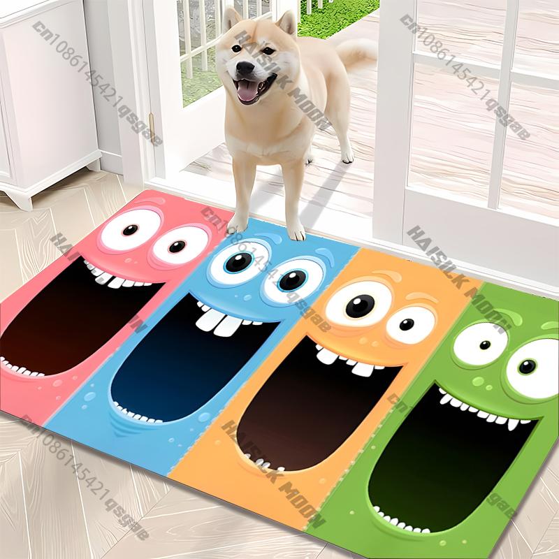 

1PC Silly Faces Printed Carpet Bedroom Living Room Sofa Study Children s Room Decorative Rug Durable Machine Washable Mats gift 40x60cm