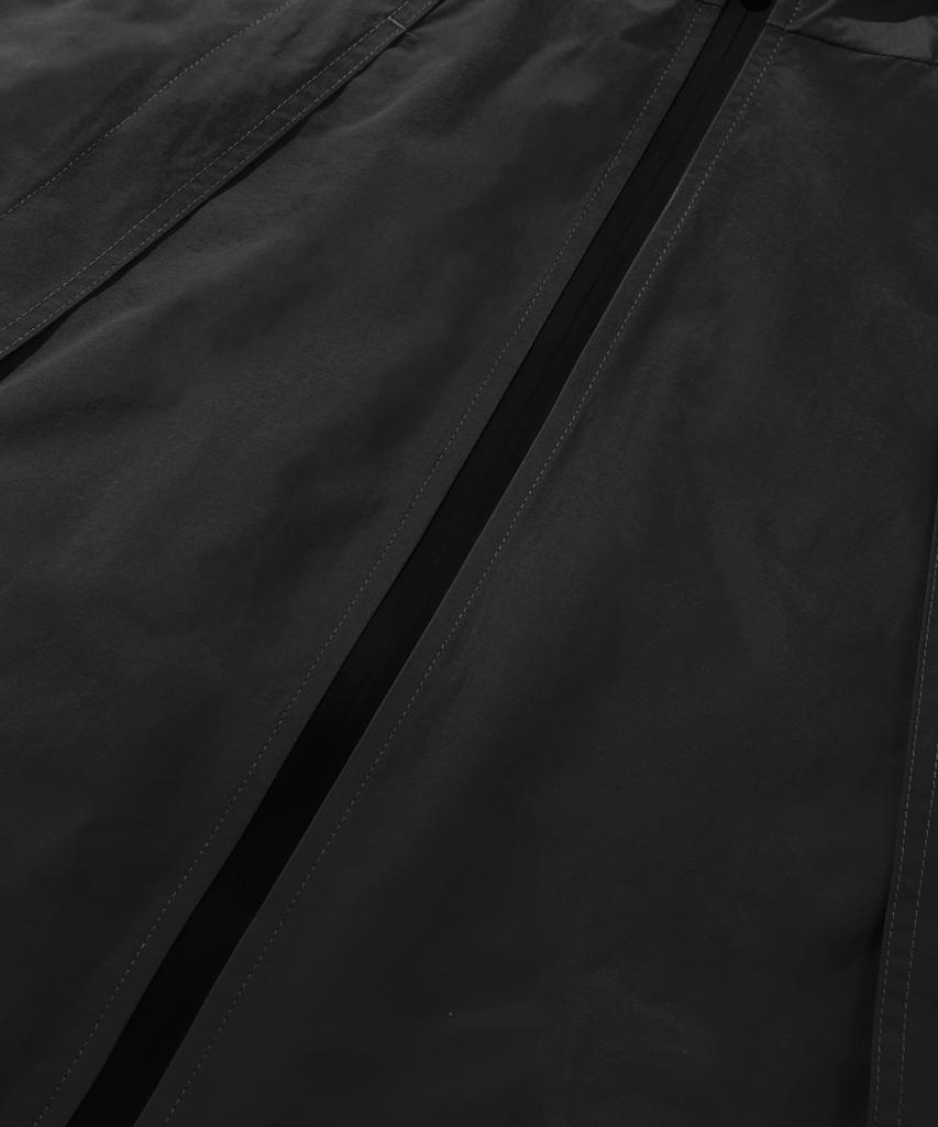 Trillion Division Nylon Hooded Zip-Up Vest (Black)