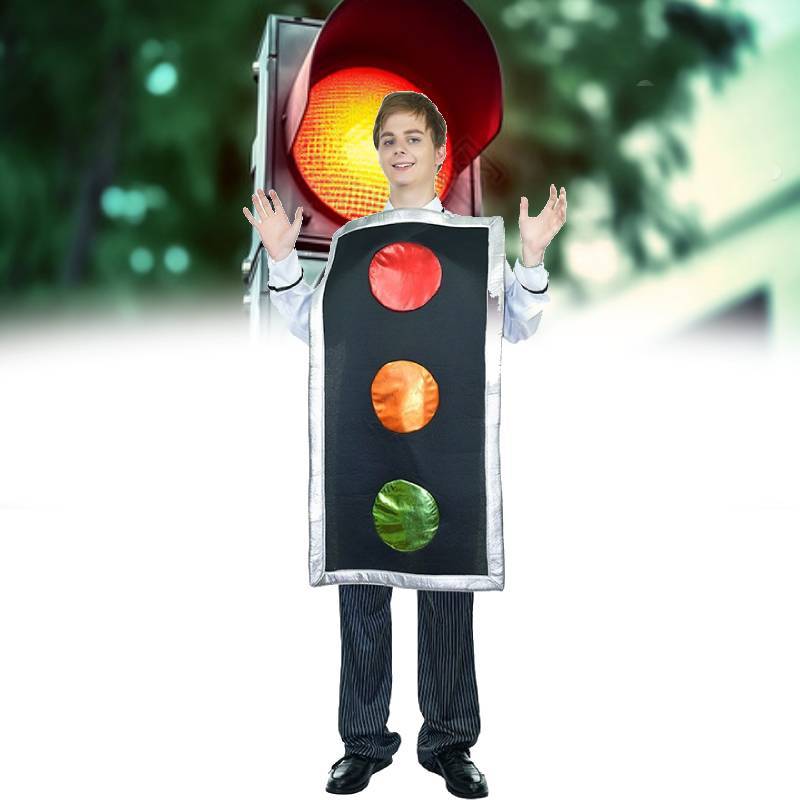 Halloween Costume Unisex Signal Light Role Play Stage Performance Fancy Dress For Adults