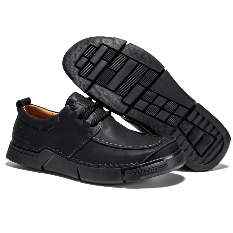 Fashion New Light Lace-up Hiking Flats Mens Casual Leather Men Outdoor Sneakers Walking Shoes Outdoor Male Running Climbing Footwear