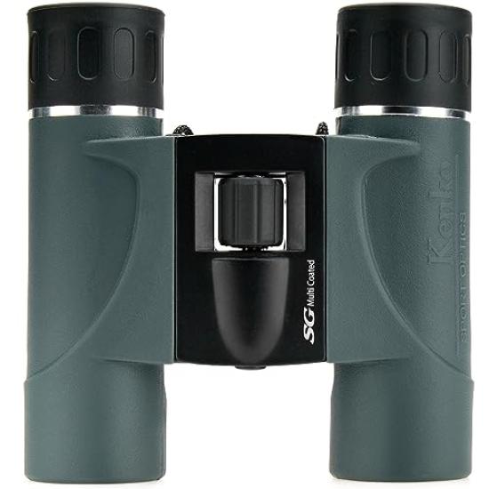 KENKO SG-H 12x24 Binoculars, 12x Magnification, 24mm Aperture, Dual-Axis Roof Prism, Compact and Lightweight (259g), Ideal for Travel and Concerts
