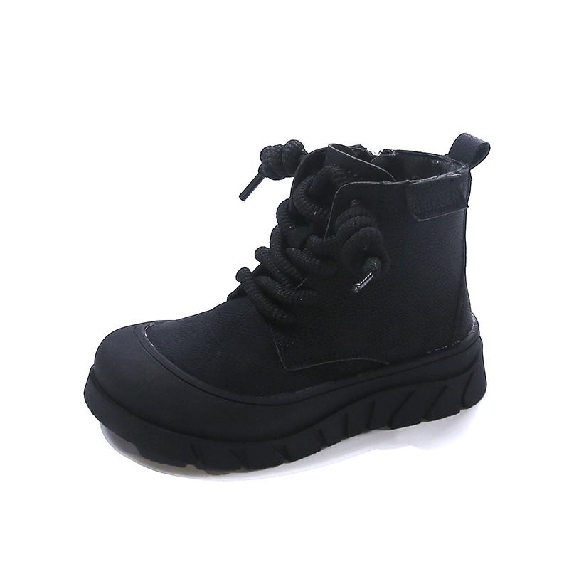 Children's Boot Spring Autumn Patchwork Versatile Girls Black School Boots Fashion Versatile Kids Causal Ankle Boots Thick Soled