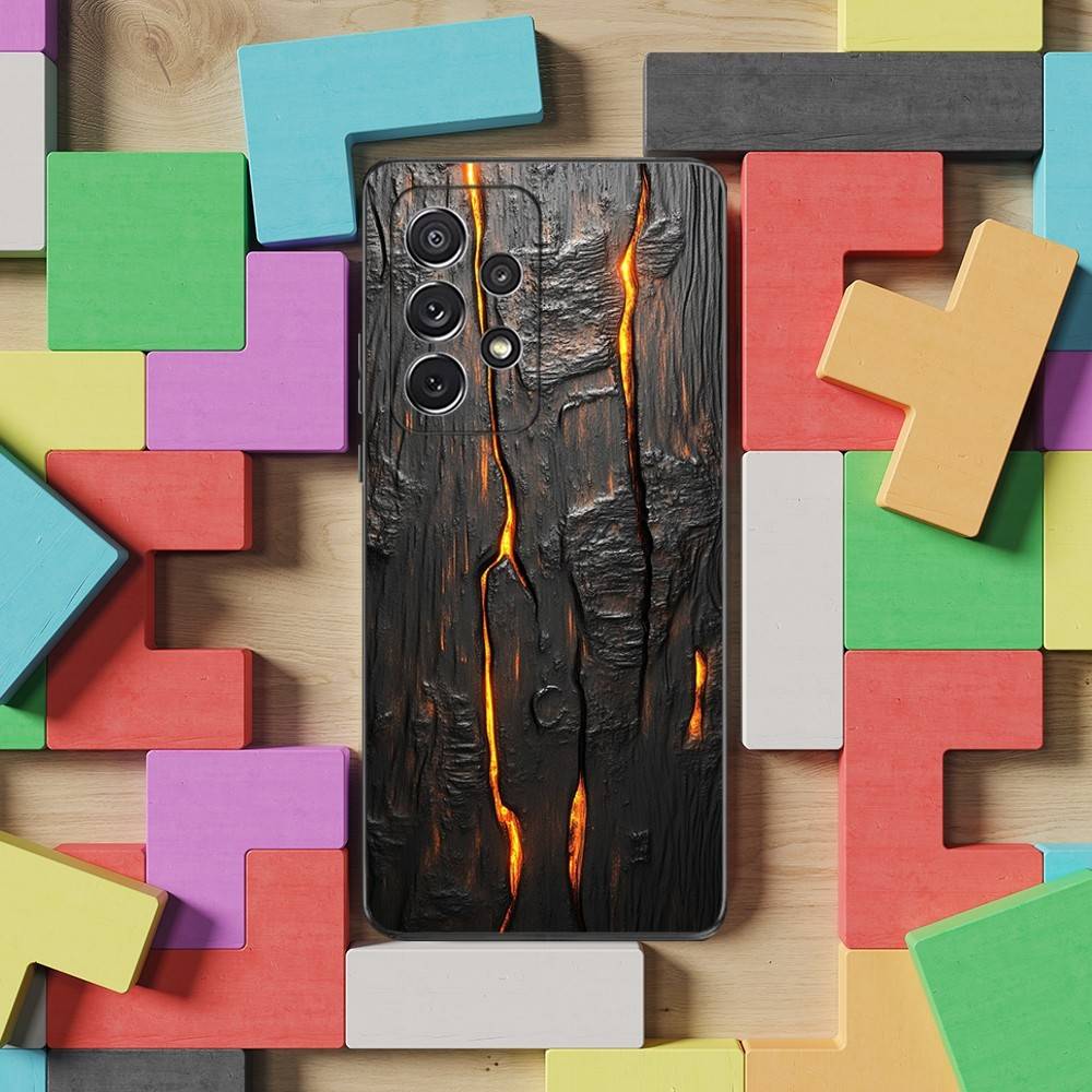 Natural Wood Pattern Phone Case For Samsung S22,S21,S20,S10,S9,S25,S24,S23,Ultra,FE,Plus,Lite,Soft Silicone Black
