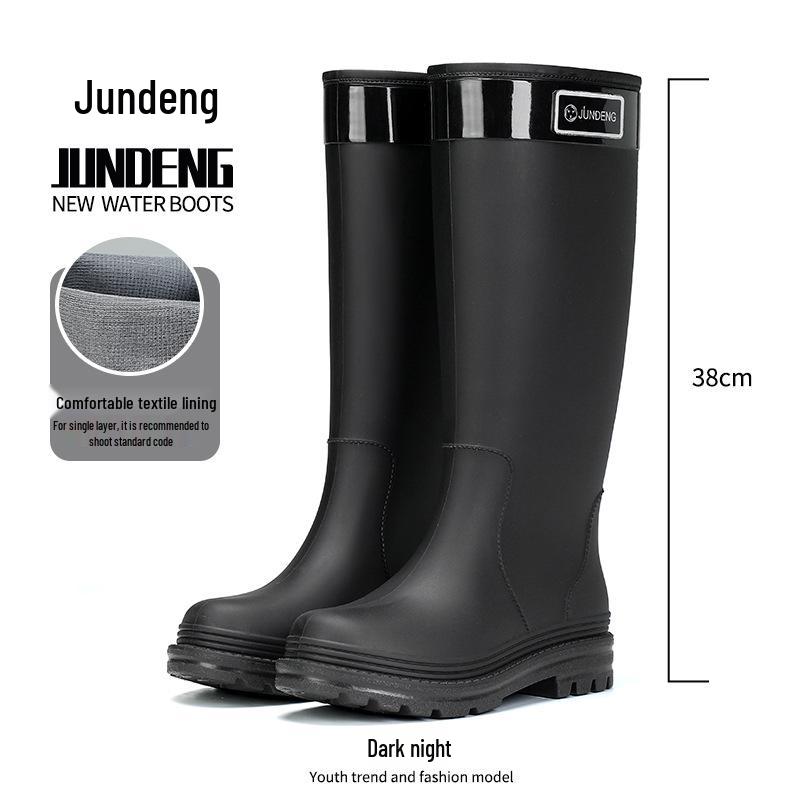 Women's Thickened High-Top Waterproof Rain Boots with Non-Slip Velvet Lining