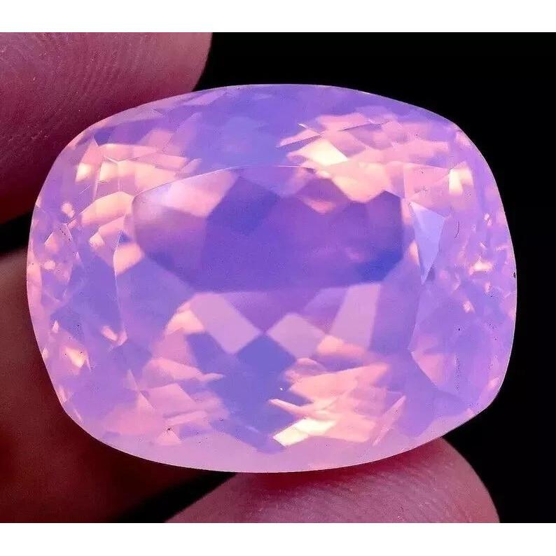 Pink Opal 73-75 Ct Cushion Cut Certified VVS Loose Gemstone