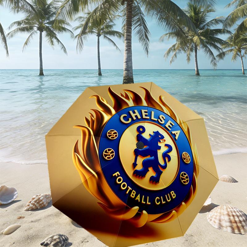 football club F.C Print Umbrella Automatic Opening/ Closing - Portable Foldable Design - Daily use for Travel/Outdoor - Gift for Birthday