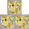 50 Pcs Cartoon Yellow Small Fresh Stickers Featuring Adorable Designs For Luggage Decoration