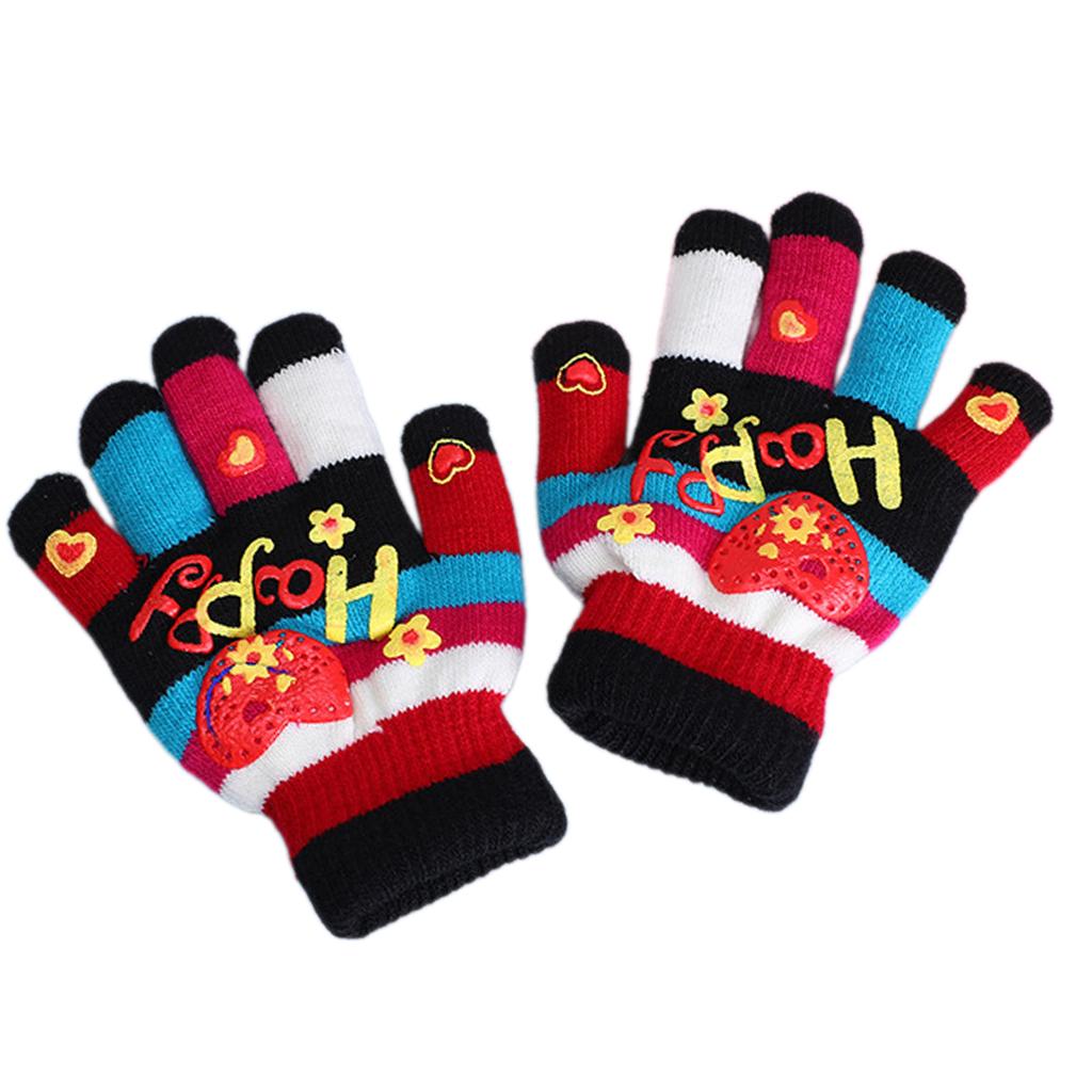 Children Trendy Warm Thermal Gloves Thicken Stylish Mitten Gloves for Cold Weather Winter Cycling Skiing Climbing