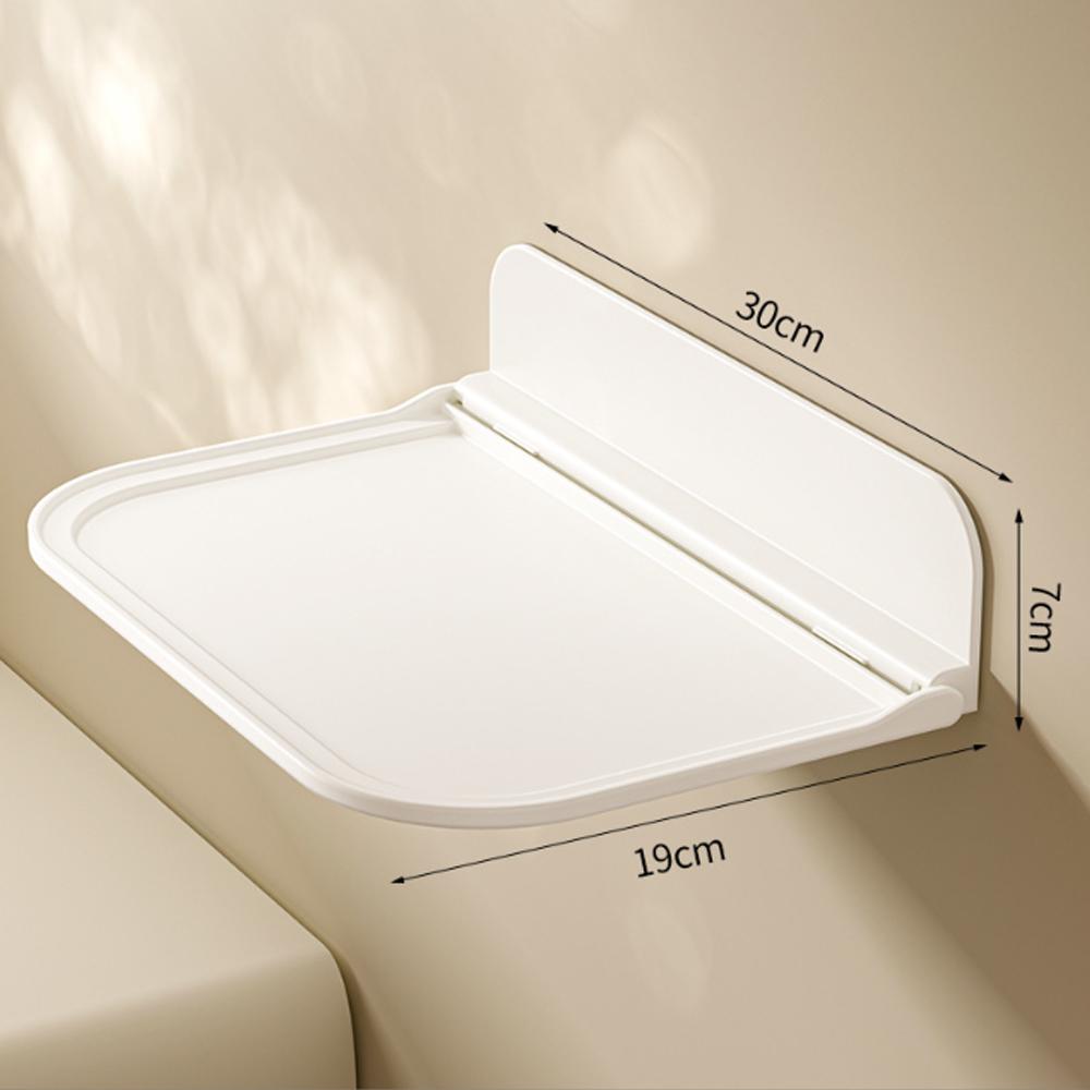 Foldable Wall Mounted Shelf-No Drill Space Saving Organizer for Bathroom Organizer WiFi Router Foldable Storage Rack Holder Tray