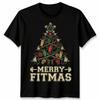 Frohe Fitmas Fitness Übung Hobbys Herren Damen Grafik T-Shirt Weihnachtsshirt
