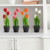 Mini Artificial Potted Flowers Bonsai - Lifelike Table Decor for Home & Garden, Fake Plant Ornaments