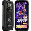 Smartphone Robusto Blackview Rock 1 24GB + 256GB 15000mAh/33W Câmera 16MP 6,56'' IP68 Telefone Móvel Incassável com IA NFC GPS Preto