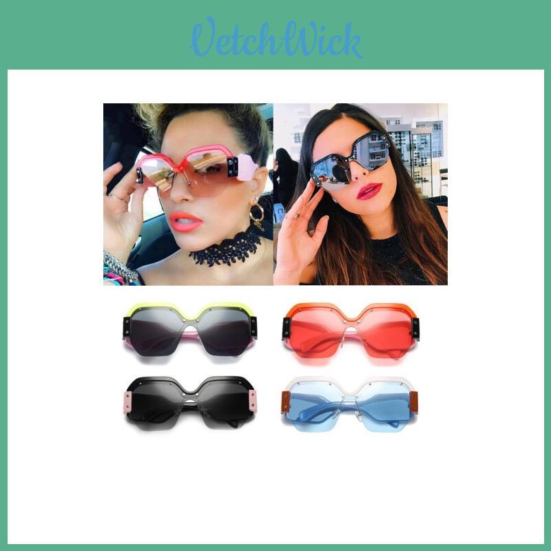 Stylish Large Oversized Ladies Women Sunglasses Designer Half Frame Retro Fashion 2018 For All Occasions