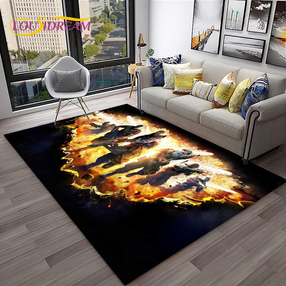3D CS GO Game,Counter Strike Gamer Carpet Rug for Home Living Room Bedroom Sofa Doormat Decor,kids Area Rug Non-slip Floor Mat