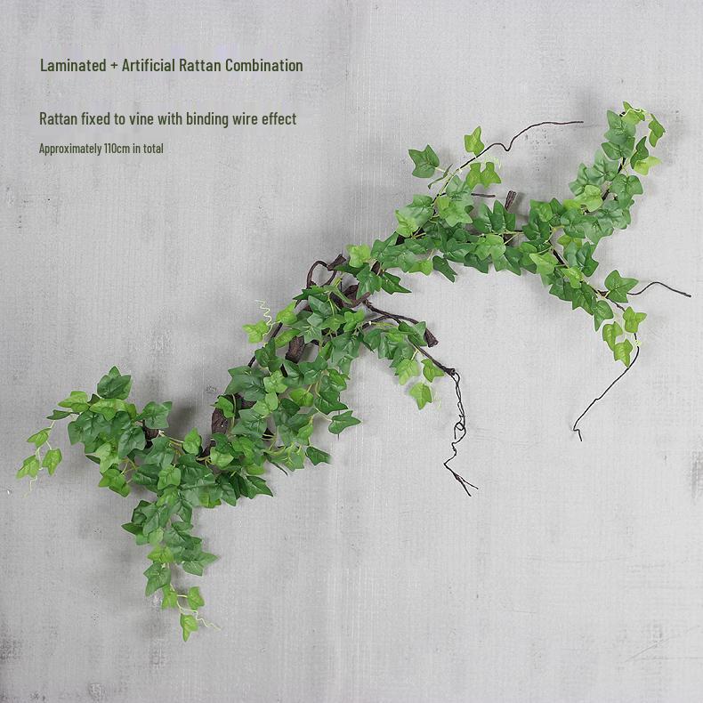 Decorative Rattan Faux Leaf Vines for Air Conditioning Pipe or Shopping Mall Display