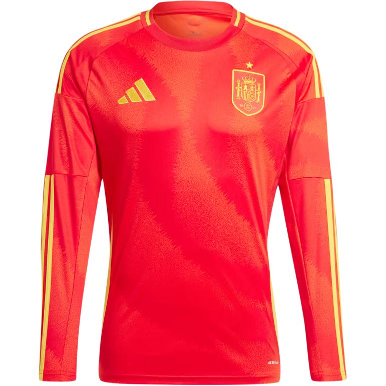 Adidas SPAIN 24 LONG SLEEVE HOME JERSEY Soccer Jersey Men s Red IP9330 M