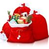 Large Red Santa Gift Bags With Drawstring For Holiday Party Favors Decor Bag Christmas Eve Presents Storage Pouches