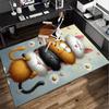 Black Cat In Sunflower Town Office Rug Chair Mat, Game Carpet, Suitable for Front Door, Bedroom, Living Room, Desk, Holiday Gift