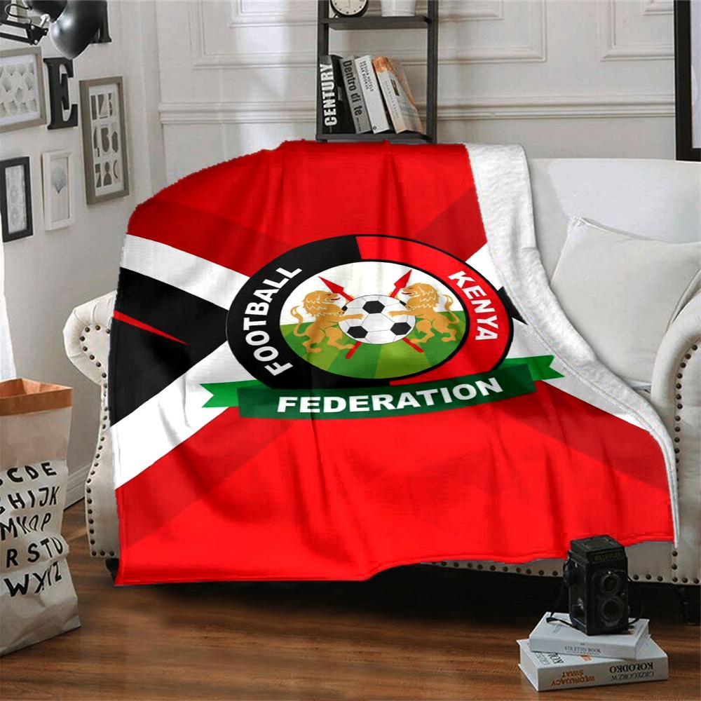 Football Kenya Print Flannel Blanket High Quality Warm Comfortable Cover for All Seasons Perfect for Gifts Home Decor
