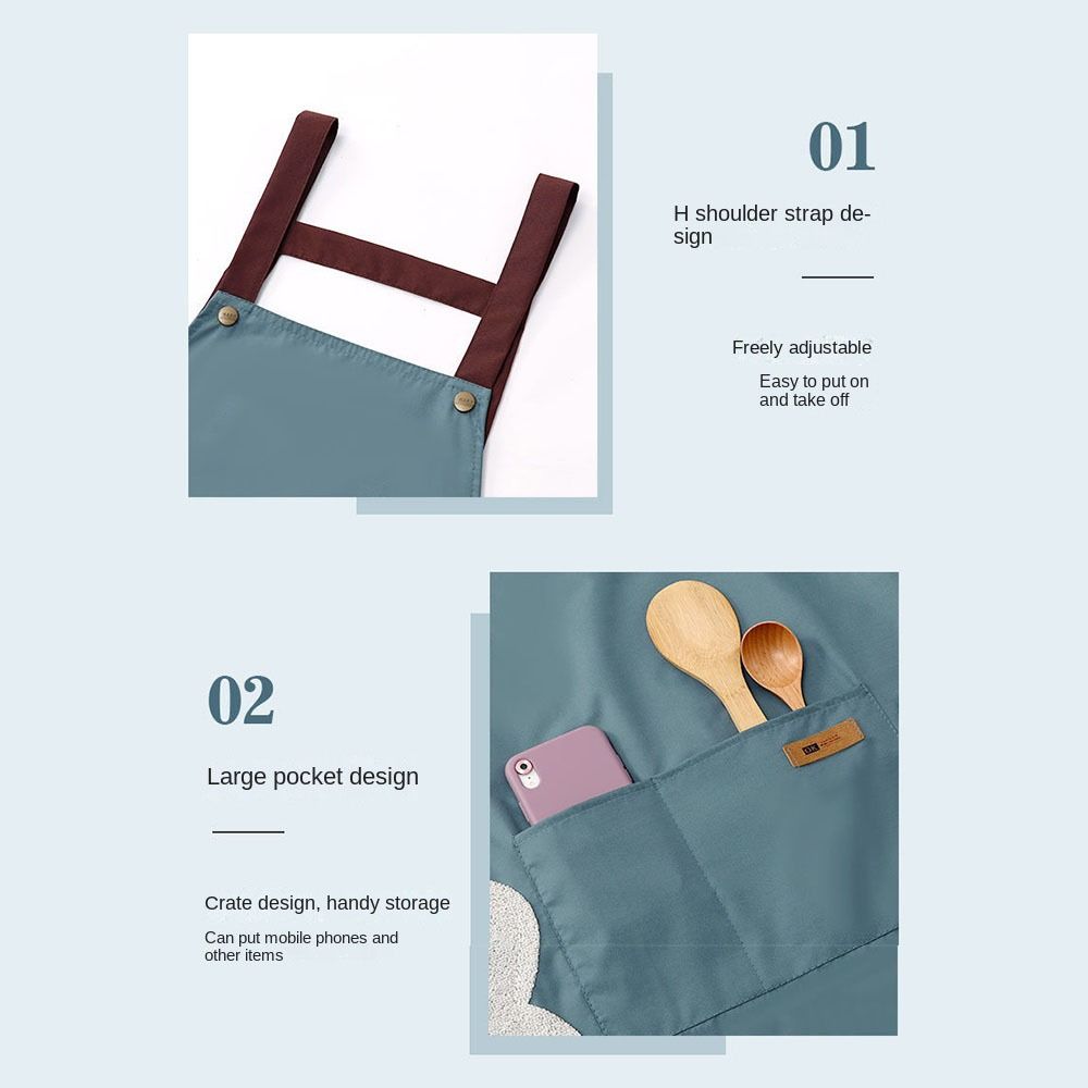 Cartoon Cats Printing Kitchen Apron Oil Proof Easy To Clean Workwear Apron Waterproof Restaurant Uniform