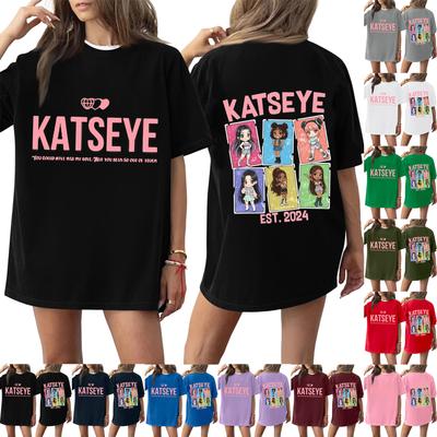 Damen T-Shirts Kurzarmshirts Einfarbige Pullover Sommer Frühling Oberteile Blusen
