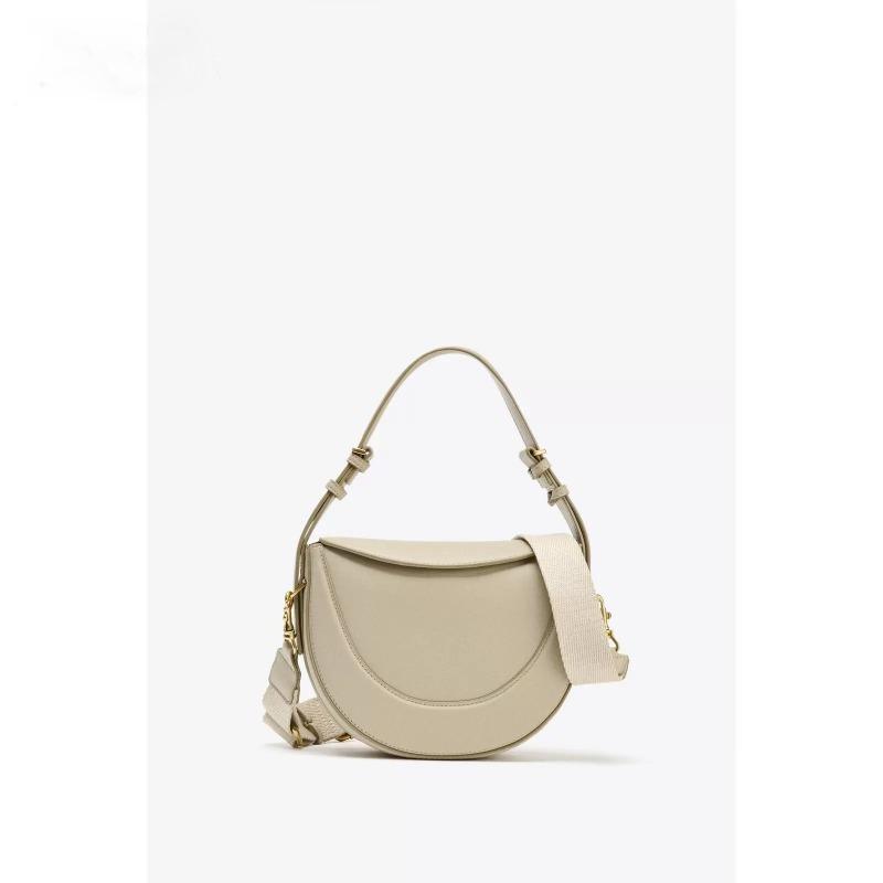 Borsa a Spalla a Mezzaluna in Pelle Liscia di Alta Qualità Moda Donna Sottobraccio Borsa a Tote Tracolla Borsa a Mano